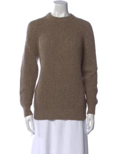 Pre-owned Jenni Kayne Cashmere Crew Neck Sweater In Brown