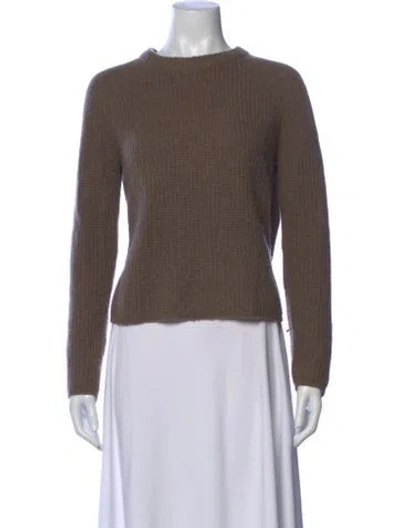 Pre-owned Jenni Kayne Cashmere Crew Neck Sweater In Brown