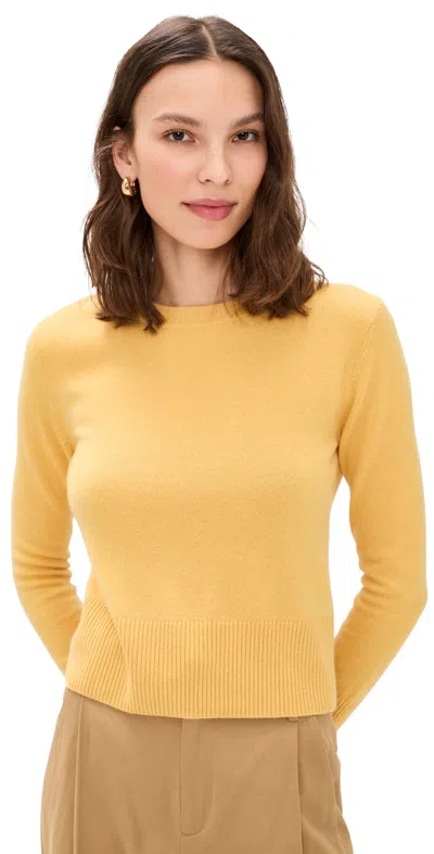 Jenni Kayne Cashmere Crew Neck Sweater Golden In Yellow