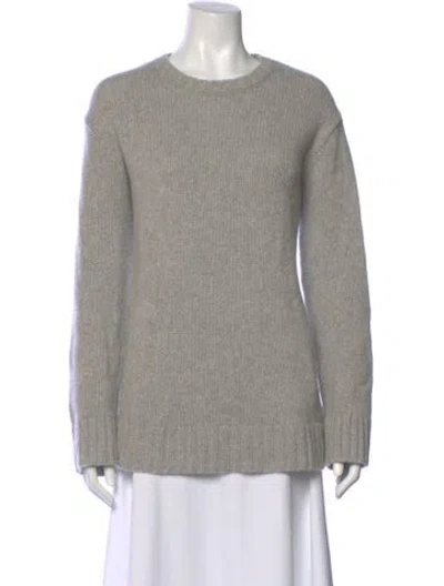 Pre-owned Jenni Kayne Cashmere Crew Neck Sweater In Gray