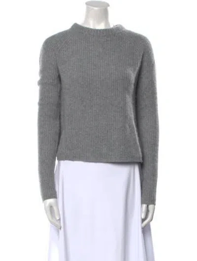Pre-owned Jenni Kayne Cashmere Crew Neck Sweater In Gray