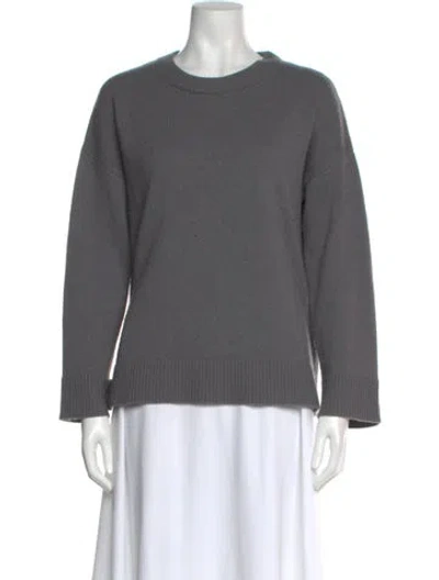 Pre-owned Jenni Kayne Cashmere Crew Neck Sweater In Gray