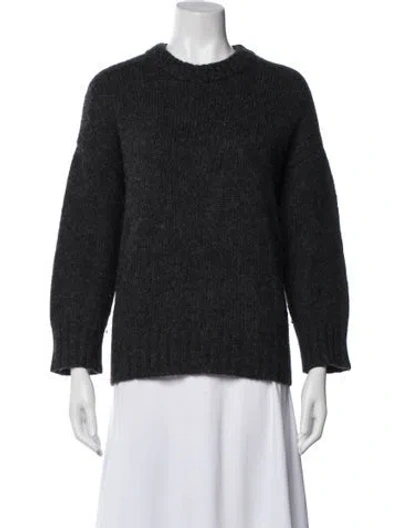 Pre-owned Jenni Kayne Cashmere Crew Neck Sweater In Gray