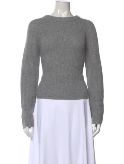 Pre-owned Jenni Kayne Cashmere Crew Neck Sweater In Gray