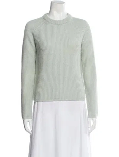 Pre-owned Jenni Kayne Cashmere Crew Neck Sweater In Green