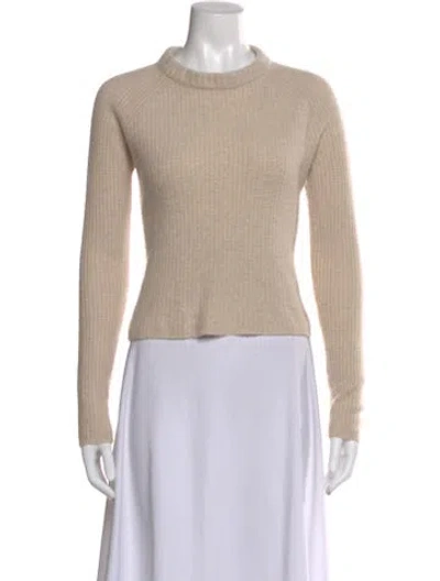 Pre-owned Jenni Kayne Cashmere Crew Neck Sweater In Neutral