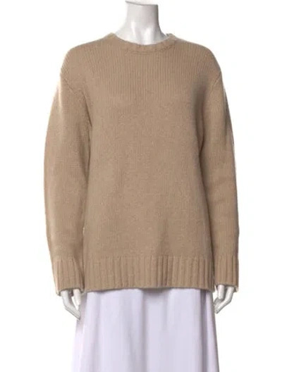 Pre-owned Jenni Kayne Cashmere Crew Neck Sweater In Neutrals