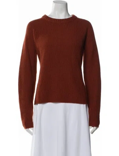 Pre-owned Jenni Kayne Cashmere Crew Neck Sweater In Orange