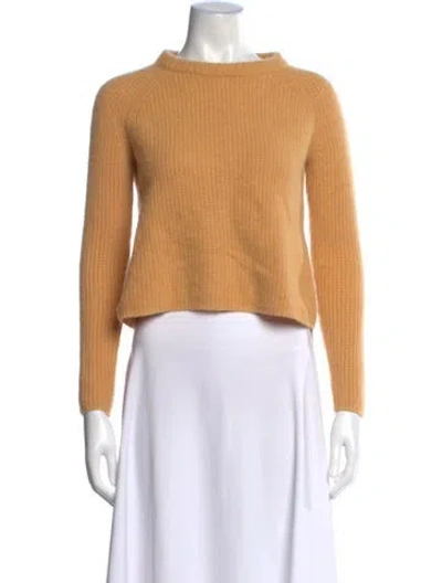 Pre-owned Jenni Kayne Cashmere Crew Neck Sweater In Orange