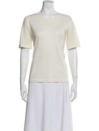 Pre-owned Jenni Kayne Cashmere Crew Neck T-shirt In Neutral