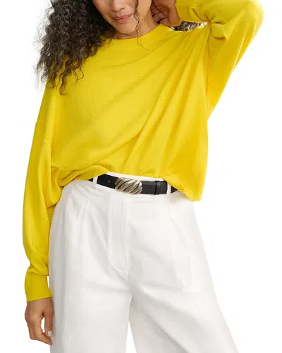Jenni Kayne Cashmere Crewneck Sweater In Yellow