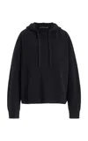 Jenni Kayne Cashmere Fisherman Hoodie In Black