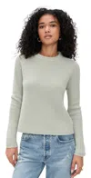 Jenni Kayne Cashmere Fisherman Sweater Sage In Multi