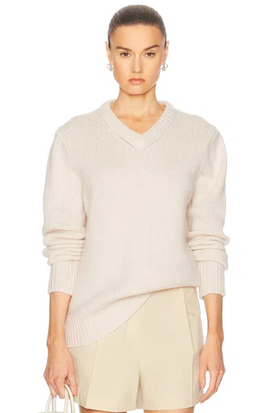 Jenni Kayne Cashmere Kate V Neck Sweater In Ivory