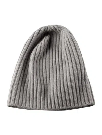 Pre-owned Jenni Kayne Cashmere Knit Beanie In Gray