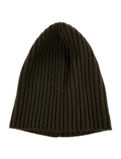 Pre-owned Jenni Kayne Cashmere Knit Beanie In Green