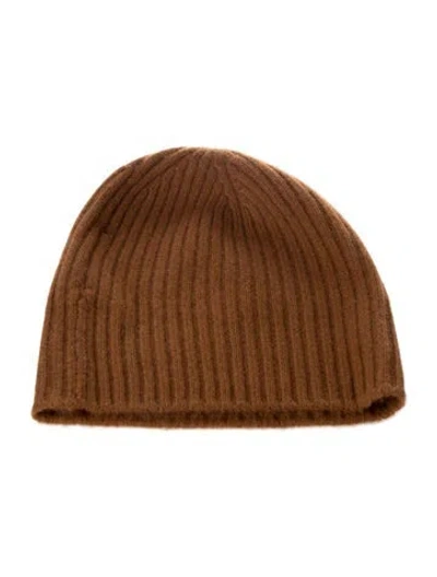 Pre-owned Jenni Kayne Cashmere Knit Beanie W/tags In Brown