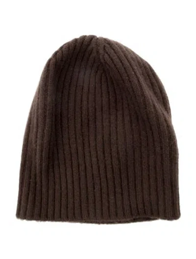 Pre-owned Jenni Kayne Cashmere Knitted Beanie In Brown