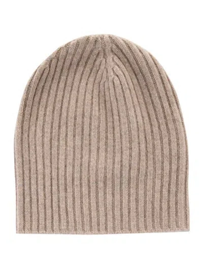 Pre-owned Jenni Kayne Cashmere Knitted Beanie In Neutral