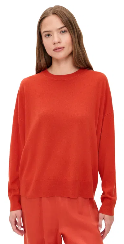 Jenni Kayne Cashmere Marina Crew Neck Pullover Tomato In Red
