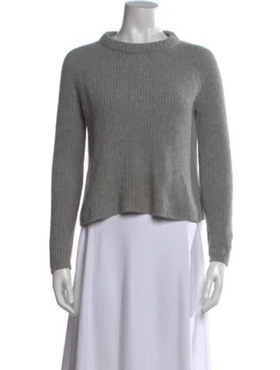 Pre-owned Jenni Kayne Cashmere Mock Neck Sweater In Gray