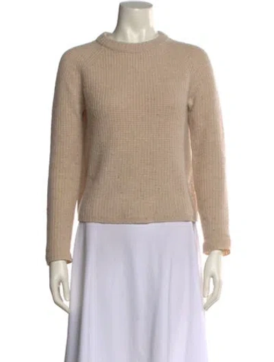 Pre-owned Jenni Kayne Cashmere Mock Neck Sweater In Neutral