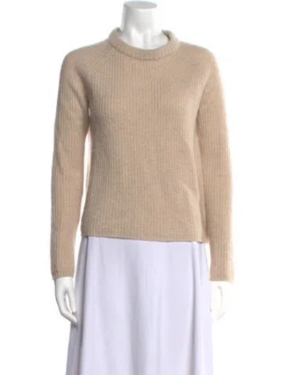 Pre-owned Jenni Kayne Cashmere Mock Neck Sweater In Neutral