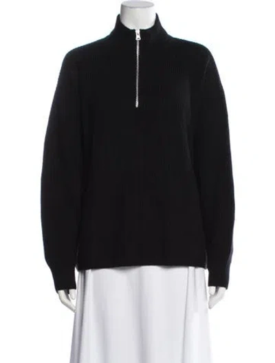 Pre-owned Jenni Kayne Cashmere Mock Neck Sweater W/ Tags In Black