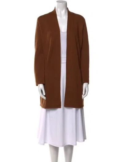 Pre-owned Jenni Kayne Cashmere Open Front Sweater In Brown