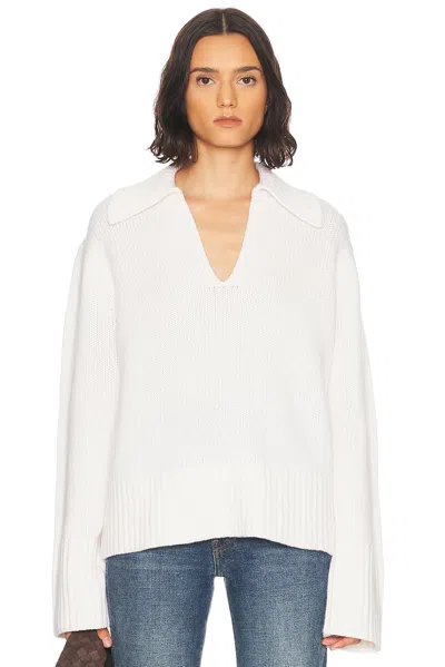 Jenni Kayne Cashmere Phoebe Polo Sweater In Ivory