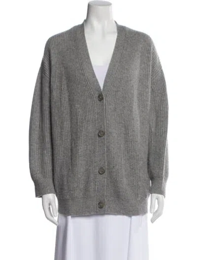 Pre-owned Jenni Kayne Cashmere Plunge Neckline Sweater In Blue