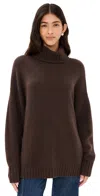 Jenni Kayne Cashmere Porter Turtleneck Chocolate In Chocolate