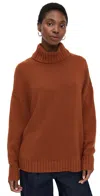 Jenni Kayne Porter Cashmere Turtleneck Sweater In Brown