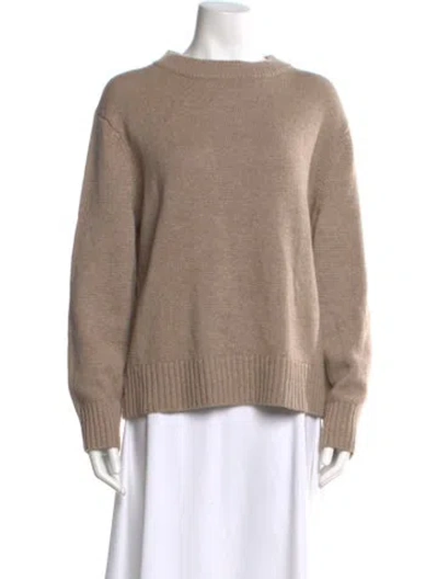Pre-owned Jenni Kayne Cashmere Scoop Neck Sweater In Brown