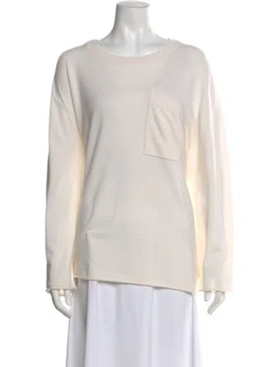 Pre-owned Jenni Kayne Cashmere Scoop Neck Sweater W/ Tags In Neutral