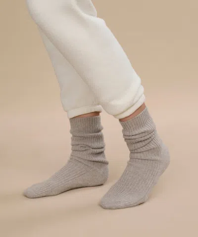 Jenni Kayne Cashmere Socks In Gray