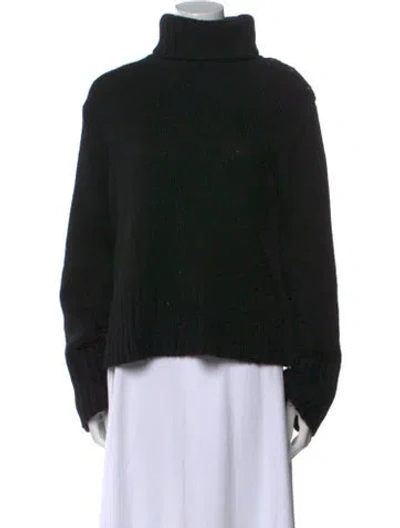 Pre-owned Jenni Kayne Cashmere Turtleneck Sweater In Black
