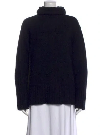 Pre-owned Jenni Kayne Cashmere Turtleneck Sweater In Black
