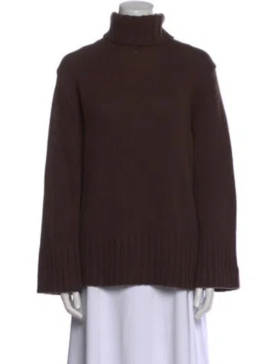 Pre-owned Jenni Kayne Cashmere Turtleneck Sweater W/ Tags In Brown