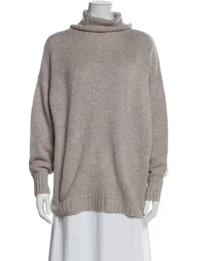 Pre-owned Jenni Kayne Cashmere Turtleneck Sweater W/ Tags In Gray