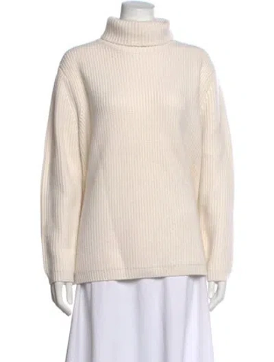 Pre-owned Jenni Kayne Cashmere Turtleneck Sweater In White