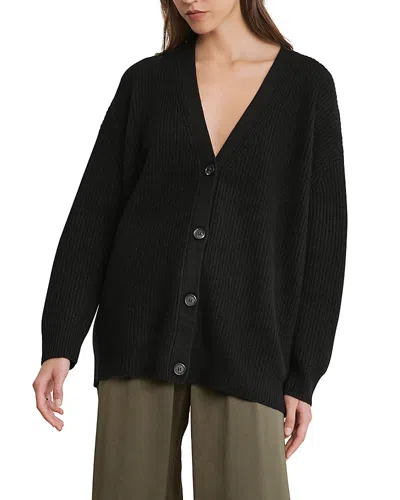 Jenni Kayne Cashmere V Neck Cardigan Sweater In Black