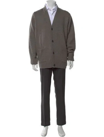 Pre-owned Jenni Kayne Cashmere V-neck Cardigan In Gray