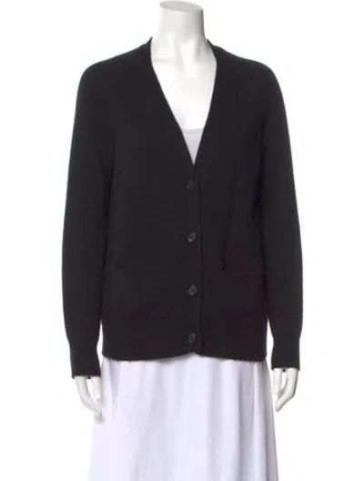 Pre-owned Jenni Kayne Cashmere V-neck Sweater In Black
