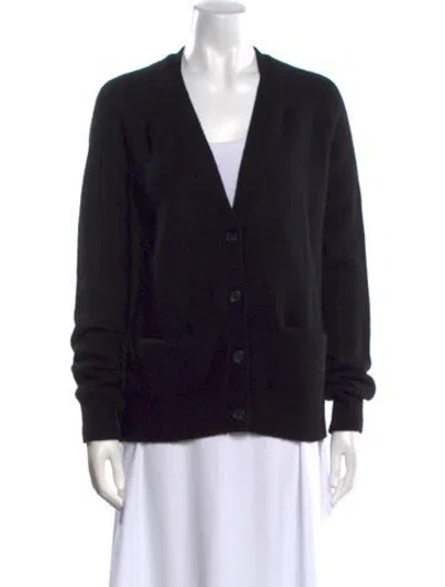 Pre-owned Jenni Kayne Cashmere V-neck Sweater In Black