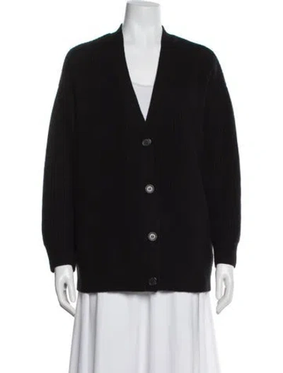 Pre-owned Jenni Kayne Cashmere V-neck Sweater In Black