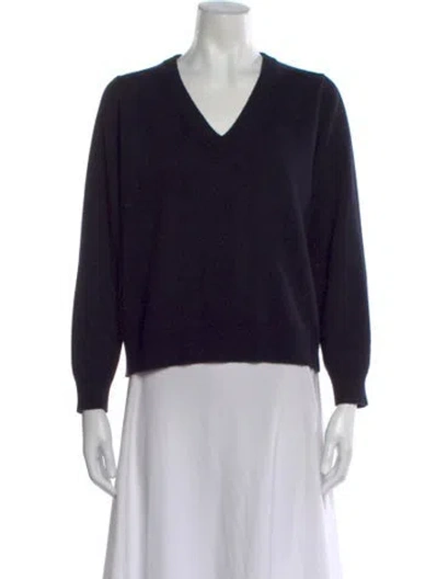 Pre-owned Jenni Kayne Cashmere V-neck Sweater In Black