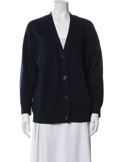Pre-owned Jenni Kayne Cashmere V-neck Sweater In Black