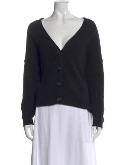 Pre-owned Jenni Kayne Cashmere V-neck Sweater In Black
