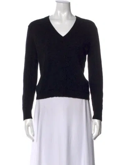 Pre-owned Jenni Kayne Cashmere V-neck Sweater In Black